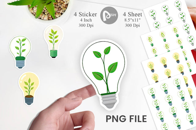 Plant Bulb Sticker Sublimation artnoy 