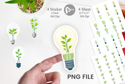 Plant Bulb Sticker Sublimation artnoy 