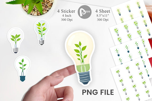 Plant Bulb Sticker Sublimation artnoy 