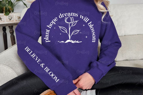 Plant hope dreams will blossom Sleeve SVG Design SVG Designangry 