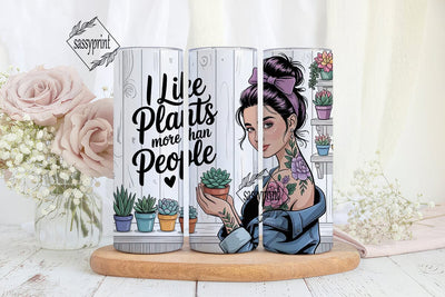 Plant Lady 20oz Tumbler Wrap Sublimation sassyprint 
