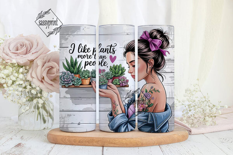 Plant Lady 20oz Tumbler Wrap Sublimation sassyprint 