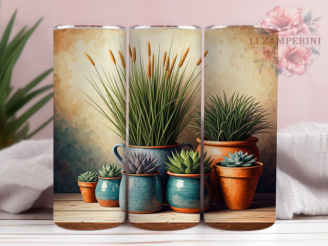 Plant Lady Design, Watercolor Tumbler, Garden Theme, 20oz Tumbler, Sublimation PNG, Digital Download, Plant Lover Gift Sublimation Li Zamperini 