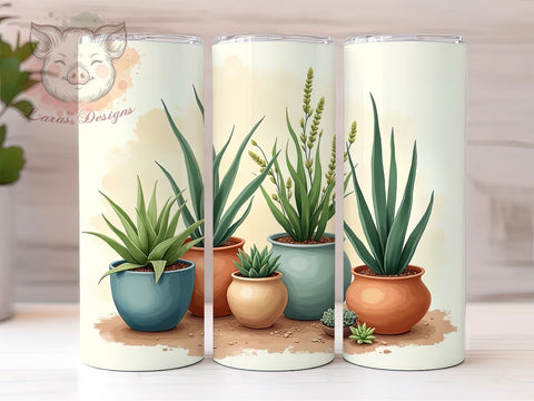 Plant Lady Tumbler, Watercolor Design, Garden Theme, Sublimation Wrap, 20oz Tumbler, Plant Lover Gift, Floral Tumbler Sublimation Lara' s Designs 