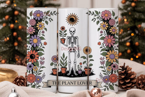 Plant Lover Skeleton 20oz Tumbler Wrap Sublimation DesignSVG 