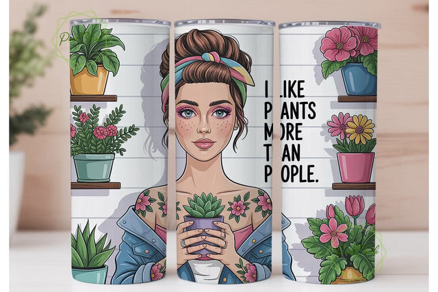 Plant Lover Tumbler Wrap PNG Sublimation PixelChick 