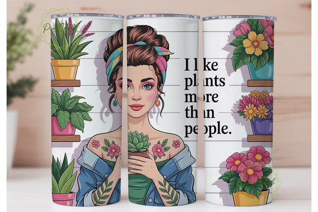 Plant Lover Tumbler Wrap PNG Sublimation PixelChick 