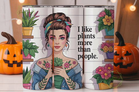 Plant Lover Tumbler Wrap PNG Sublimation PixelChick 