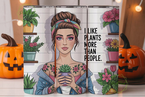 Plant Lover Tumbler Wrap PNG Sublimation PixelChick 