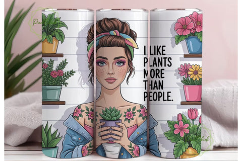 Plant Lover Tumbler Wrap PNG Sublimation PixelChick 