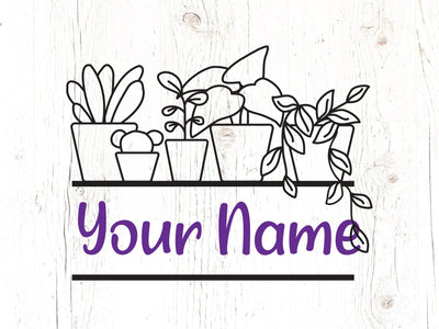 Plant Monogram SVG SVG Caffeinated SVGs 