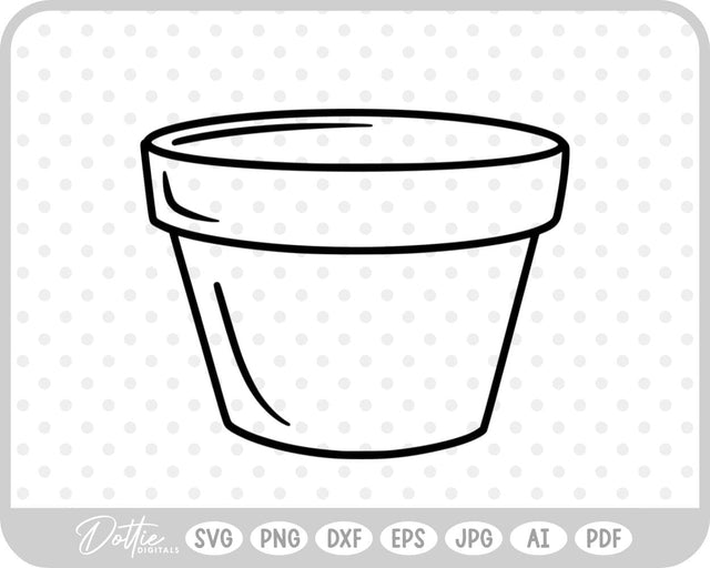 Plant Pot SVG DottieDigitals 
