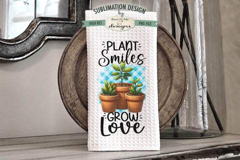 Plant Seeds - Plant Smiles Sublimation Kitchen Towel Designs Sublimation Ewe-N-Me Designs 