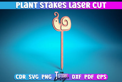 Plant Stakes Laser Cut | Laser Flower Stakes Design | CNC Files SVG The T Store Design 