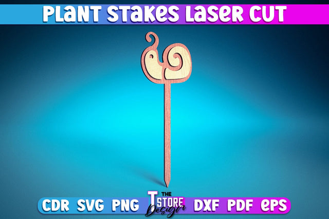 Plant Stakes Laser Cut | Laser Flower Stakes Design | CNC Files SVG The T Store Design 