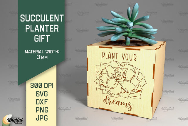 Plant Stand Laser Cut. 3D Flower Pot Holder SVG SVG Evgenyia Guschina 