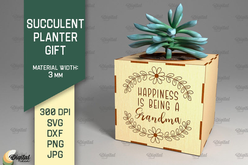 Plant Stand Laser Cut. 3D Flower Pot Holder SVG SVG Evgenyia Guschina 