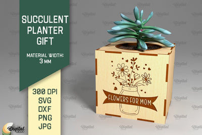 Plant Stand Laser Cut. 3D Flower Pot Holder SVG SVG Evgenyia Guschina 