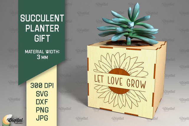 Plant Stand Laser Cut. 3D Flower Pot Holder SVG SVG Evgenyia Guschina 