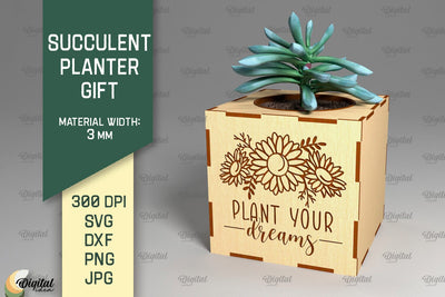 Plant Stand Laser Cut. 3D Flower Pot Holder SVG SVG Evgenyia Guschina 