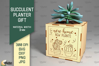 Plant Stand Laser Cut. 3D Flower Pot Holder SVG SVG Evgenyia Guschina 
