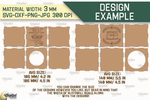 Plant Stand Laser Cut Bundle. 3D Flower Pot Holder SVG SVG Evgenyia Guschina 