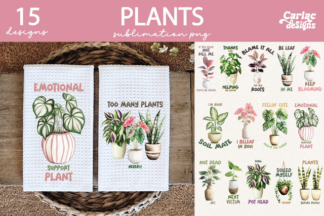 Plant Sublimation Designs Bundle Sublimation Carla C Designs 
