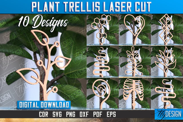 Plant Trellis Laser Cut | Laser Cut Design | CNC File SVG Fly Design 