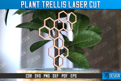 Plant Trellis Laser Cut | Laser Cut Design | CNC File SVG Fly Design 