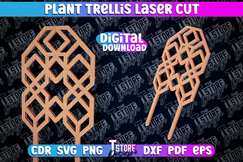 Plant Trellis Laser Cut | Laser Cut Design | CNC File - So Fontsy