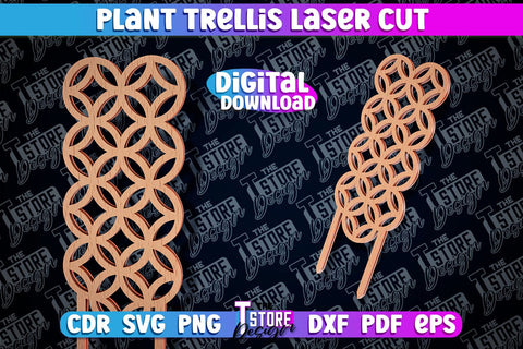 Plant Trellis Laser Cut | Laser Cut Design | CNC File SVG The T Store Design 