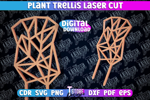 Plant Trellis Laser Cut | Laser Cut Design | CNC File SVG The T Store Design 