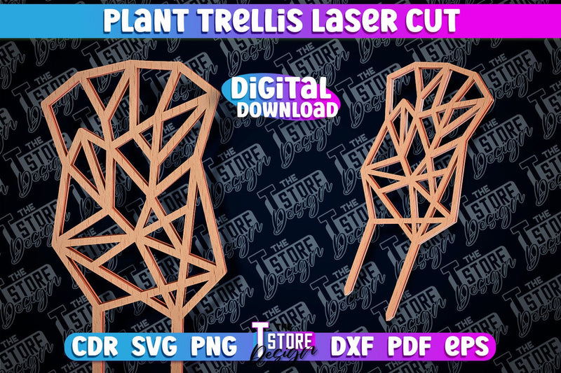 Plant Trellis Laser Cut | Laser Cut Design | CNC File SVG The T Store Design 