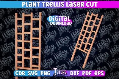 Plant Trellis Laser Cut | Laser Cut Design | CNC File SVG The T Store Design 