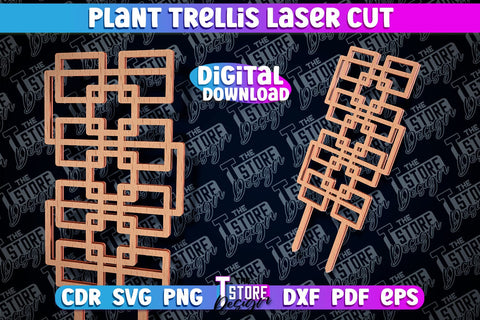 Plant Trellis Laser Cut | Laser Cut Design | CNC File SVG The T Store Design 