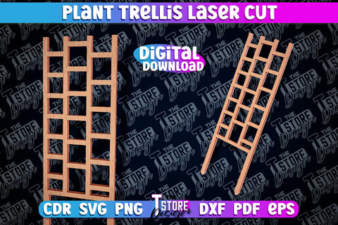 Plant Trellis Laser Cut | Laser Cut Design | CNC File SVG The T Store Design 