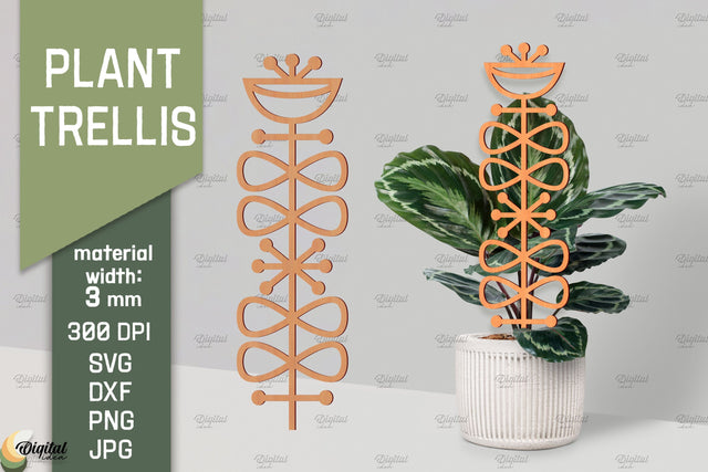 Plant Trellis Lasercut. Plant Stakes Glowforge. Flower SVG SVG Evgenyia Guschina 