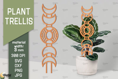 Plant Trellis Lasercut. Plant Stakes Glowforge. Flower SVG SVG Evgenyia Guschina 