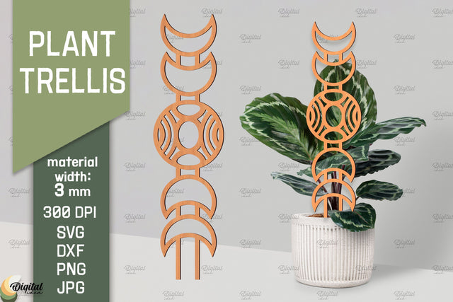 Plant Trellis Lasercut. Plant Stakes Glowforge. Flower SVG SVG Evgenyia Guschina 