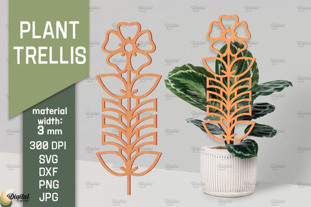 Plant Trellis Lasercut. Plant Stakes Glowforge. Flower SVG SVG Evgenyia Guschina 