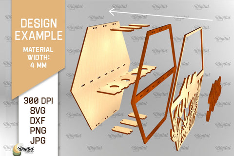 Plant Wall Hanging Display SVG. Wall Planter Laser Cut SVG Evgenyia Guschina 