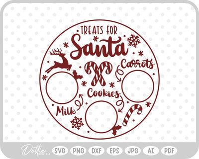 Plate For Santa Christmas SVG DottieDigitals 