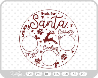 Plate For Santa Christmas SVG DottieDigitals 