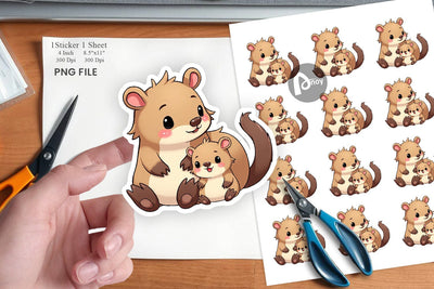 Platypus Mother's Day Sticker Sublimation artnoy 