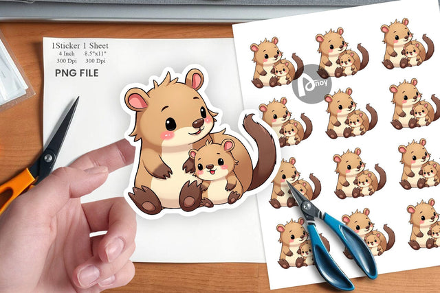 Platypus Mother's Day Sticker Sublimation artnoy 