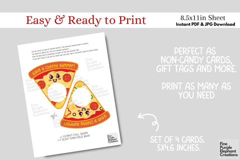 Play Dough Pizza Summer Digital Paper Cards Digital Pattern Fine Purple Elephant Creations 