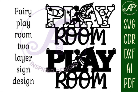 Play room fairy wall sign, SVG file. vector file SVG APInspireddesigns 