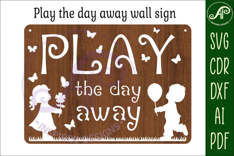 Play room sign svg laser cut file SVG APInspireddesigns 