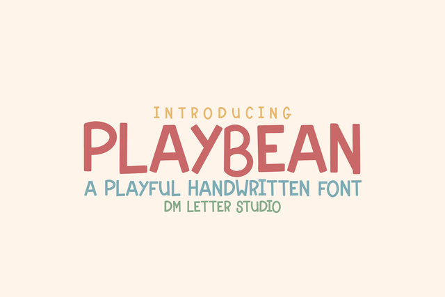 Playbean Font Dm Letter Studio 
