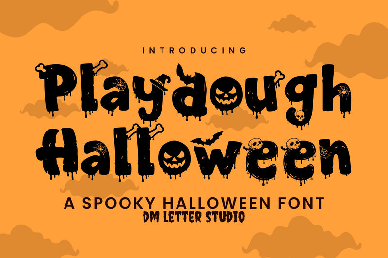 Playdough Halloween Font Font Dm Letter Studio 